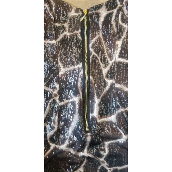 Giraffe Print Bodycon Halter Dress - Picture 3 of 4
